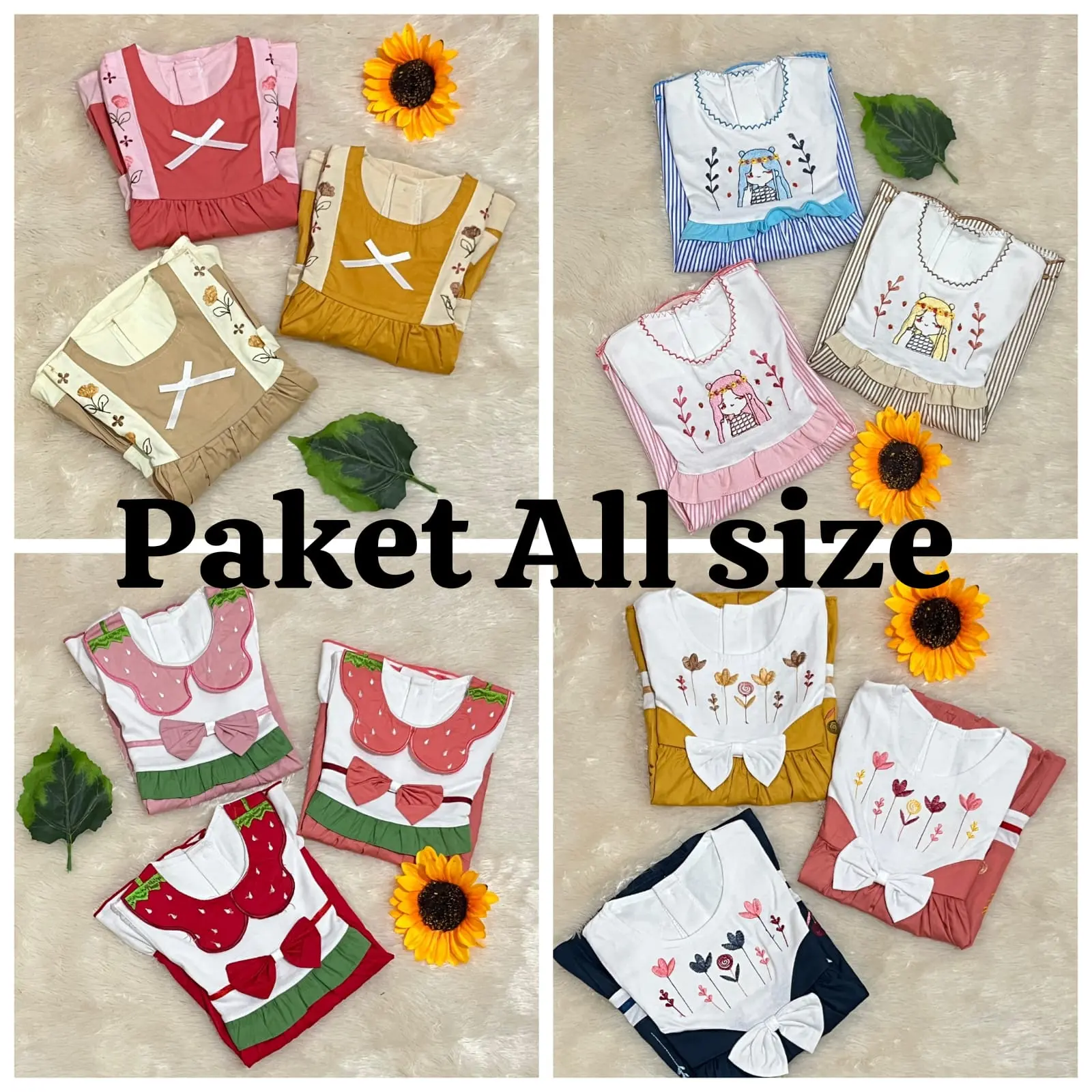 PAKET ALL SIZE 115K dapat 3 PCS BEBAS PILIH SAAT LIVE (LD : 52 , PJ : 42) Backpack