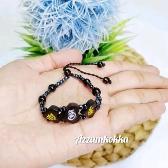 Gelang love manik ukir anak hitam kokka kaukah asli