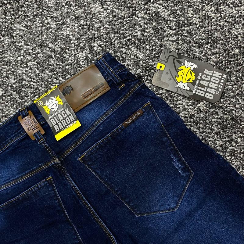 Celana jeans panjang sobek pria BLACK BARON slimfit 28-33 Keren Nyaman 7