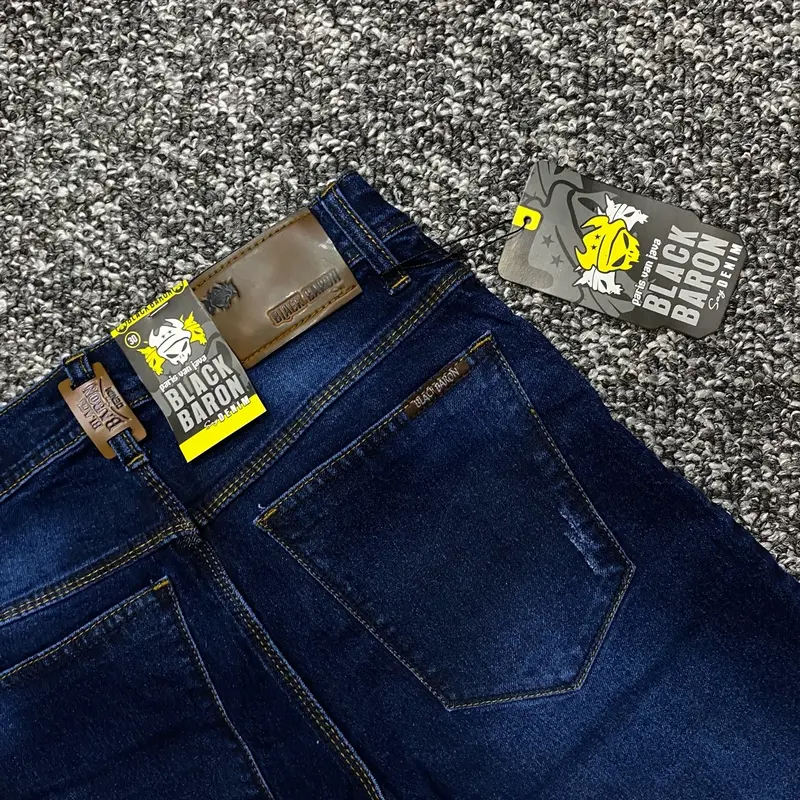 Celana jeans panjang sobek pria BLACK BARON slimfit 28-33 Keren Nyaman 7