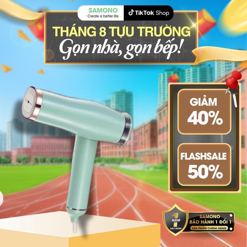 [BH 1 NĂM] Bàn ủi quần áo Hơi Nước Samono SW-GSG140 Cầm Tay gấp gọn Công Suất 1000W 2 chế độ phun Bình Chứa Nước Dung Tích 140ml (BH 1 năm)