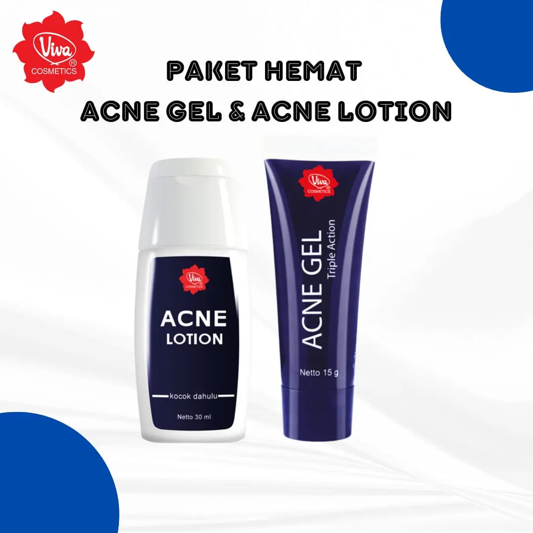 Paket Hemat Acne Series - 1 Pcs Acne Lotion 1 Pcs Acne Gel
