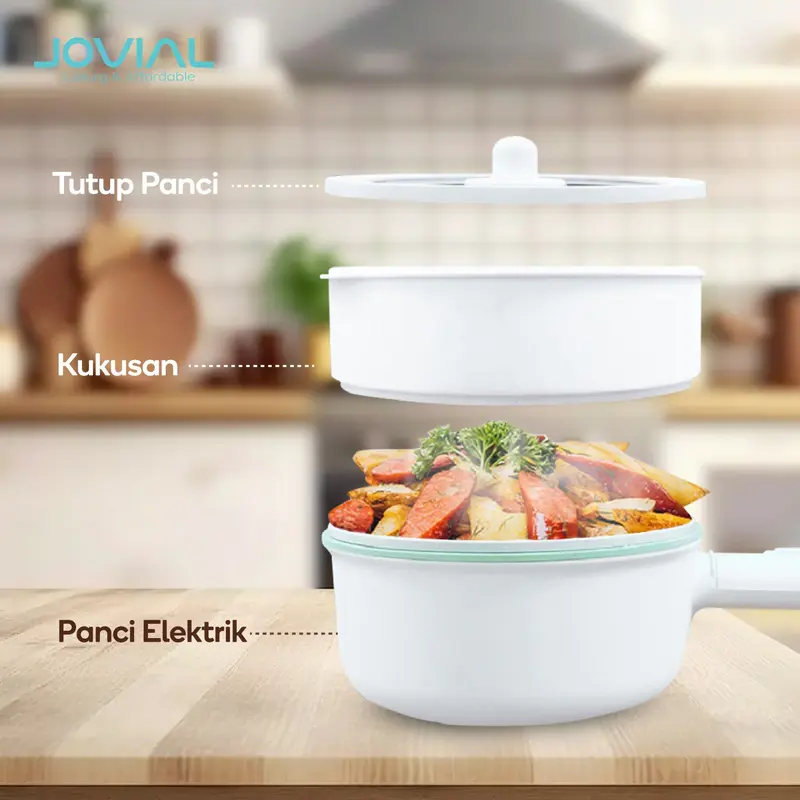 Jovial Bundling Panci Listrik SNI + Portable Electric Cooker Frying Pan 3
