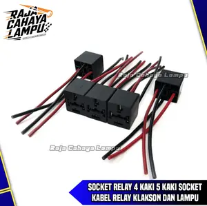 Soket Kabel Rumah Relay Kaki 4 Pin Socket Relay RE4P Soket Relay 4 Kaki Universal Klakson dan Lampu