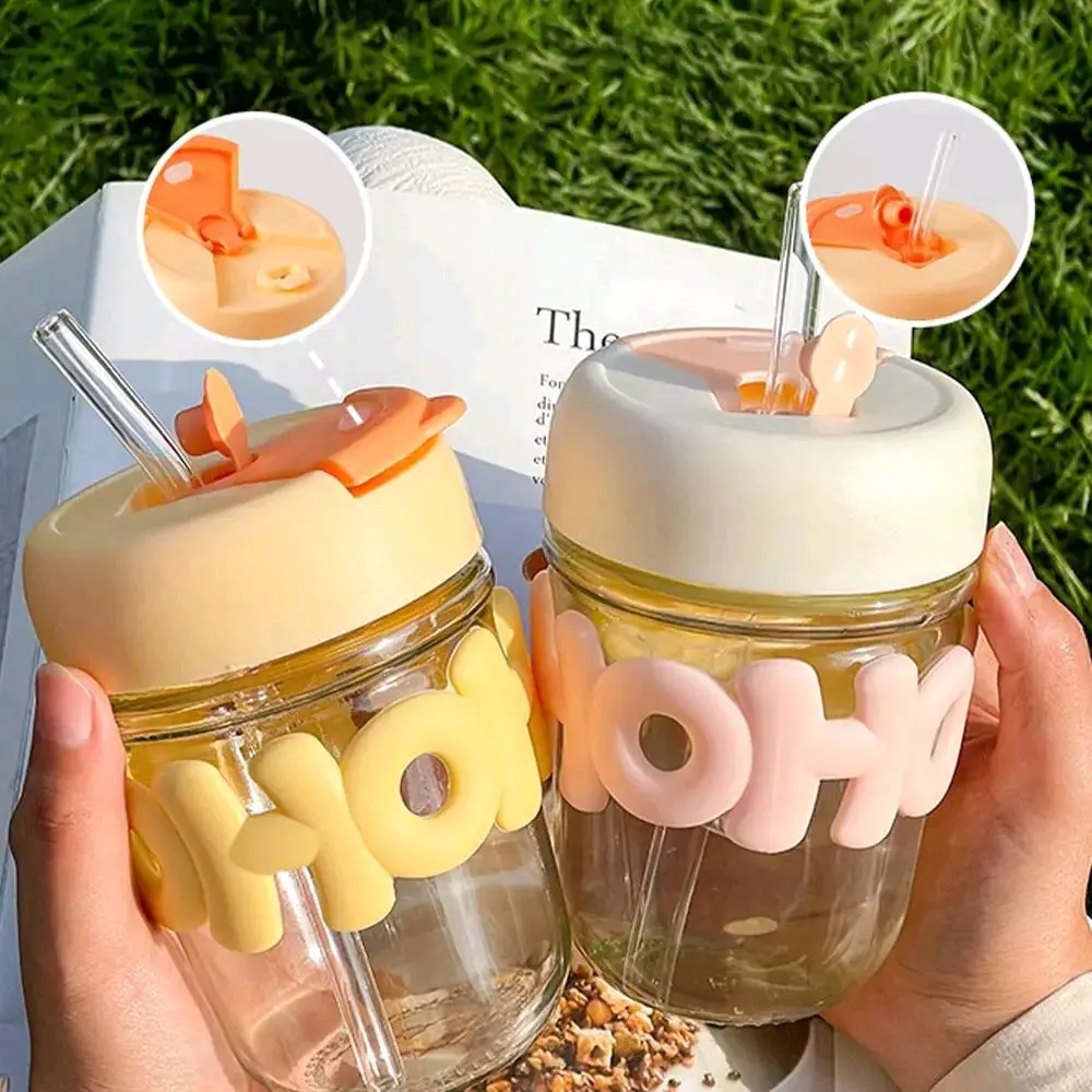 B ( B140 ) GELAS MINUM KACA HOHO TUMBLER KACA AESTHETIC CUP NO BOX