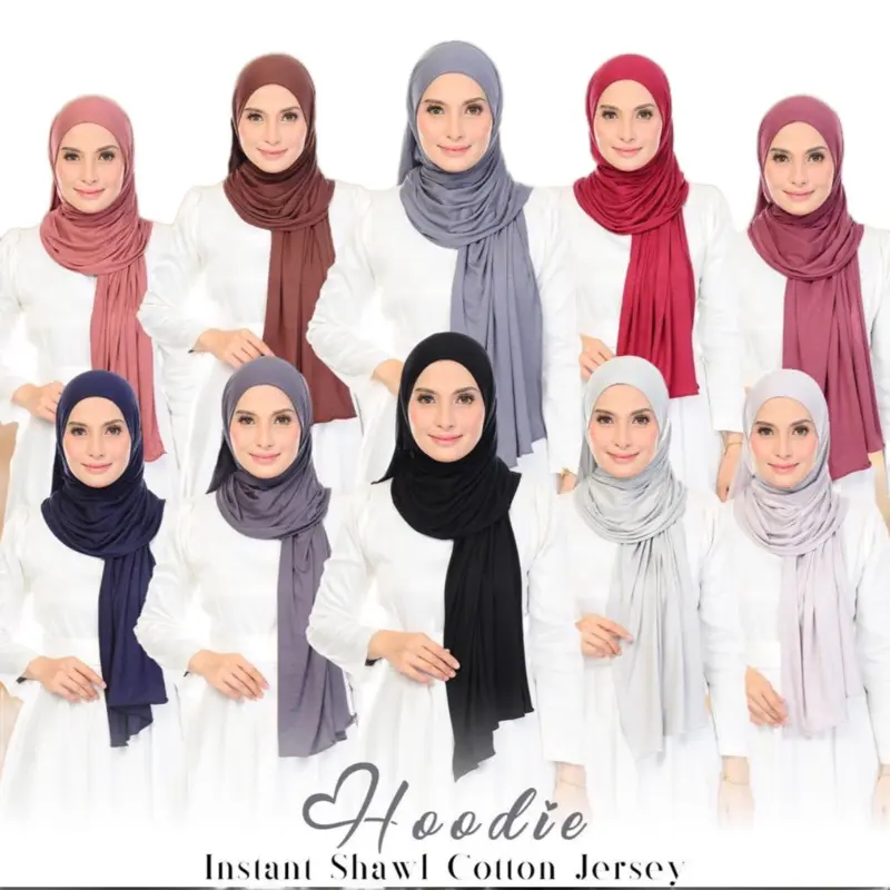 Shawl Hoodie Button Cotton Jersey