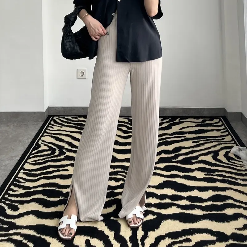 ZEE Knit Pants - Celana Knit Hornet - Cullote Pants Slit 0