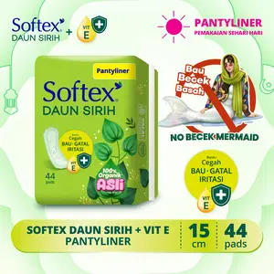 Pantyliner Softex Daun Sirih + Vitamin E 44s - Pantyliner Daun Sirih