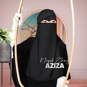 Niqob Elang AZIZA | Matt Baghdad Silky | Niqob Niqab Bandana Wolfis Wolvis Woolpeach Terbaru Niqob Yaman
