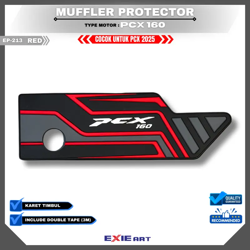 MUFFLER PROTECTOR MOTORCYCLE KNALPOTPCX 160 2025 RoadSync - AKSESORIS PCX 160 2