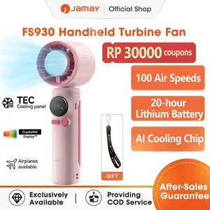 [Gift] JAMAY FS930 Cool Fan kipas angin portable Mini Turbo Fan USB Rechargeable Kipas Turbo Tipe-C MINI Portable Turbo Fans Strong Wind 100 Gear Wind Speed Tingkat Kecepatan High-speed Handheld Fans Led Pc