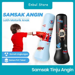 Standing Boxing Ball Samsak Tinju Anak Inflatable Training Target Material PVC 120CM 150CM Olahraga