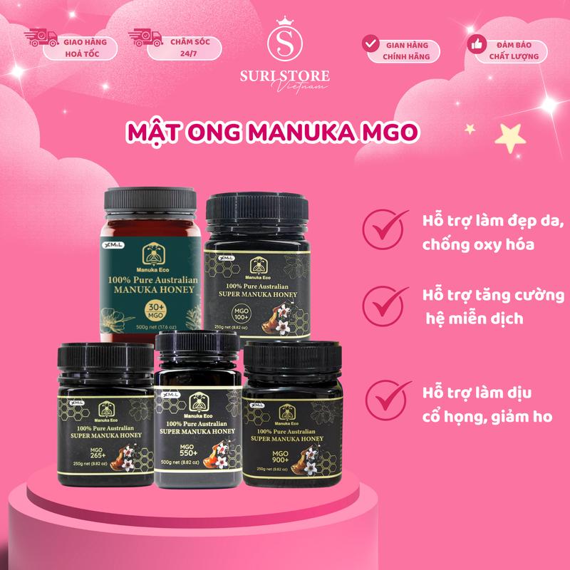 SURI STORE - Mật ong Manuka Mgo Úc - Thực phẩm bổ sung sức khỏe - HÀNG CHÍNH HÃNG