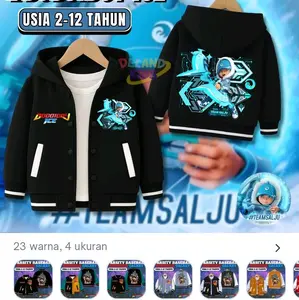 Jaket Anak Bareball Varsity Boboyboy  Salju Galaxi Anak Laki laki /Perempuan