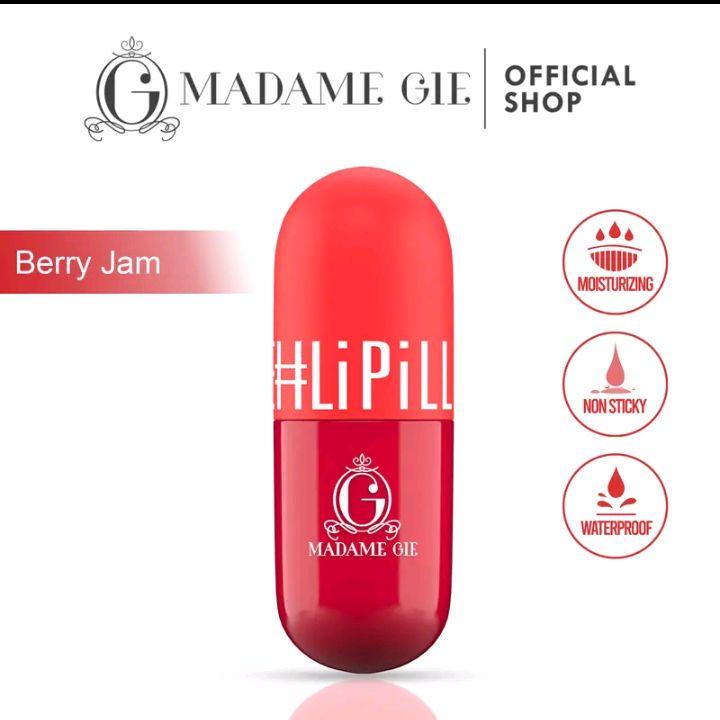 Madam Gie lip pill-lip tint madam Gie-lipill based oil-lip tint waterproof Lipstick Bibir Lipstik Gloss 8