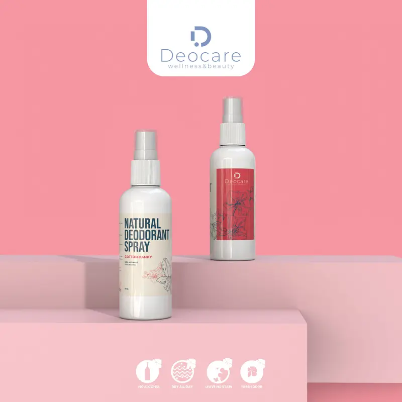 DEOCARE DEODORANT SPRAY TAWAS DEOCARE PENGHILANG BAU BADAN 60 ML AMPUH 5