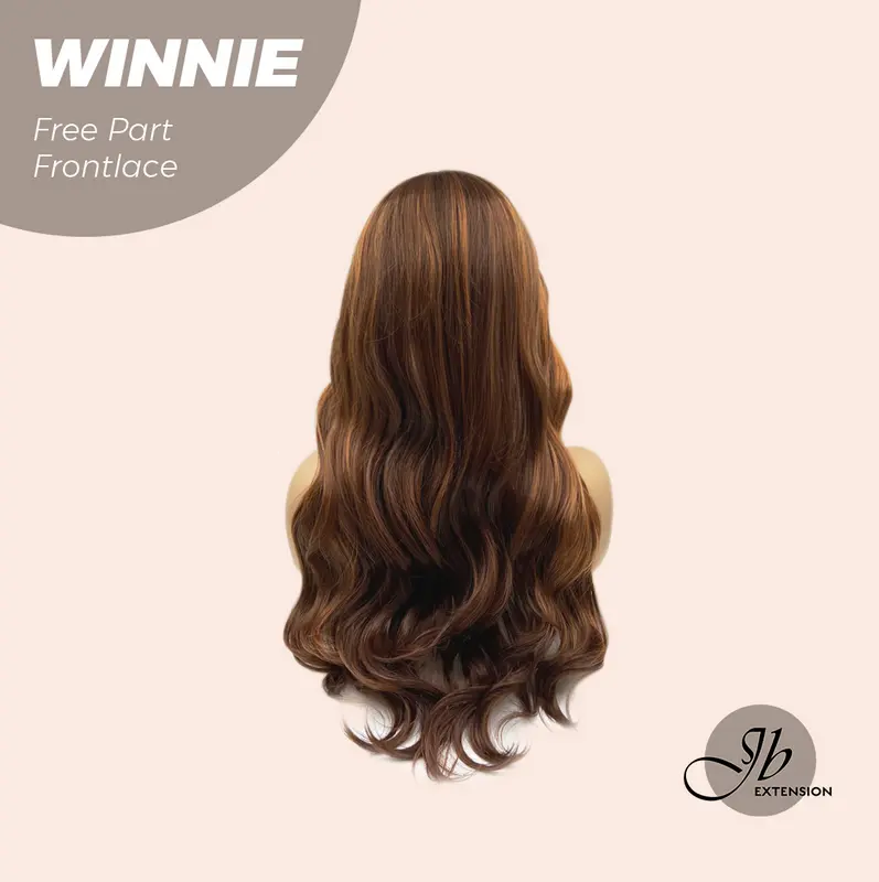 JBEXTENSION【UK】26 Inches Copper Curly Fiber X, Tangle Less Pre-Cut Free Part Frontlae Glueless Wig WINNIE 3