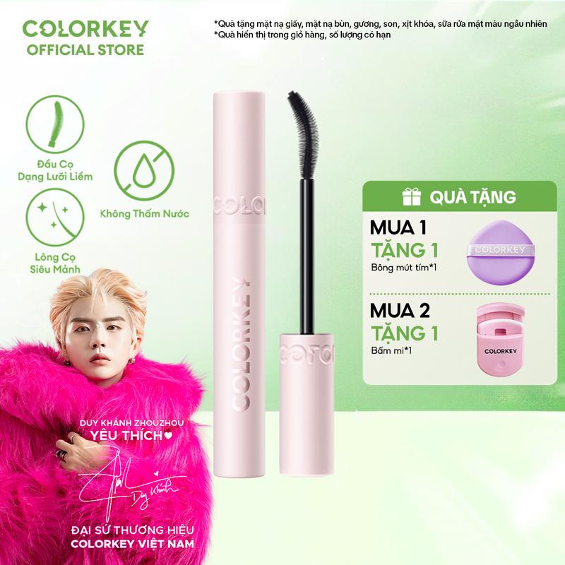  Mascara COLORKEY Hỗ Trợ Giúp Dài Tơi Và Rõ Sợi Mi Lâu Trôi Cả Ngày 