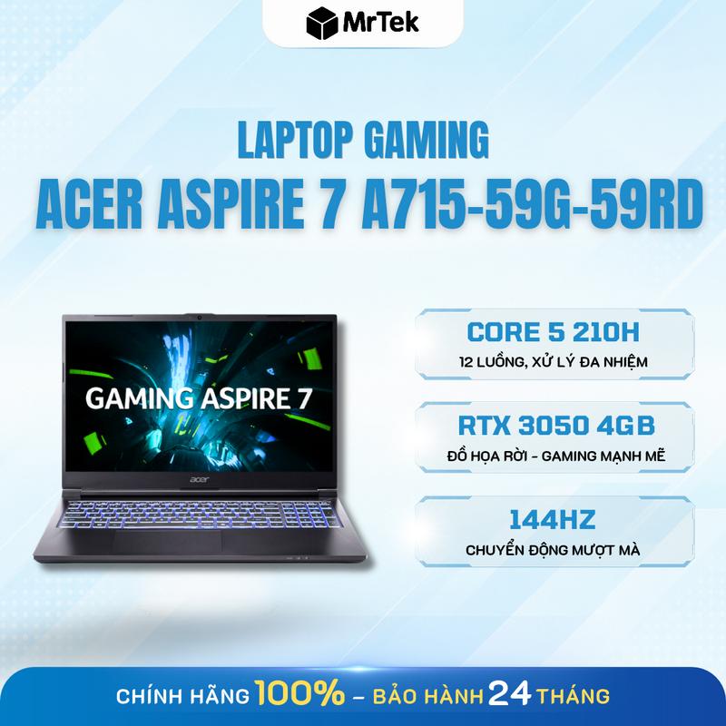 Laptop Gaming Acer Aspire 7 A715-59G-59RD i5-13420H RTX 3050 6GB 15.6" FHD 144Hz
