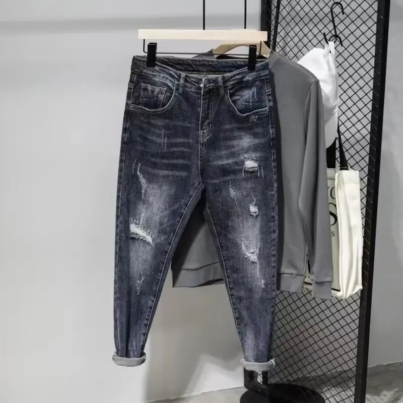 celana panjang pria kekinian celana panjang korean style pria celana jeans laki laki jeans snow blue celana jeans slim fit pria celana panjang cowok jeans