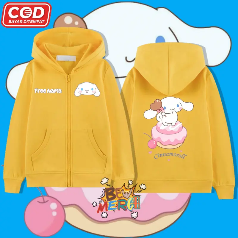 Hoodie Zipper Anak Cinnamorol / Jaket Resleting Cinnamorol Sweater Fashion 6