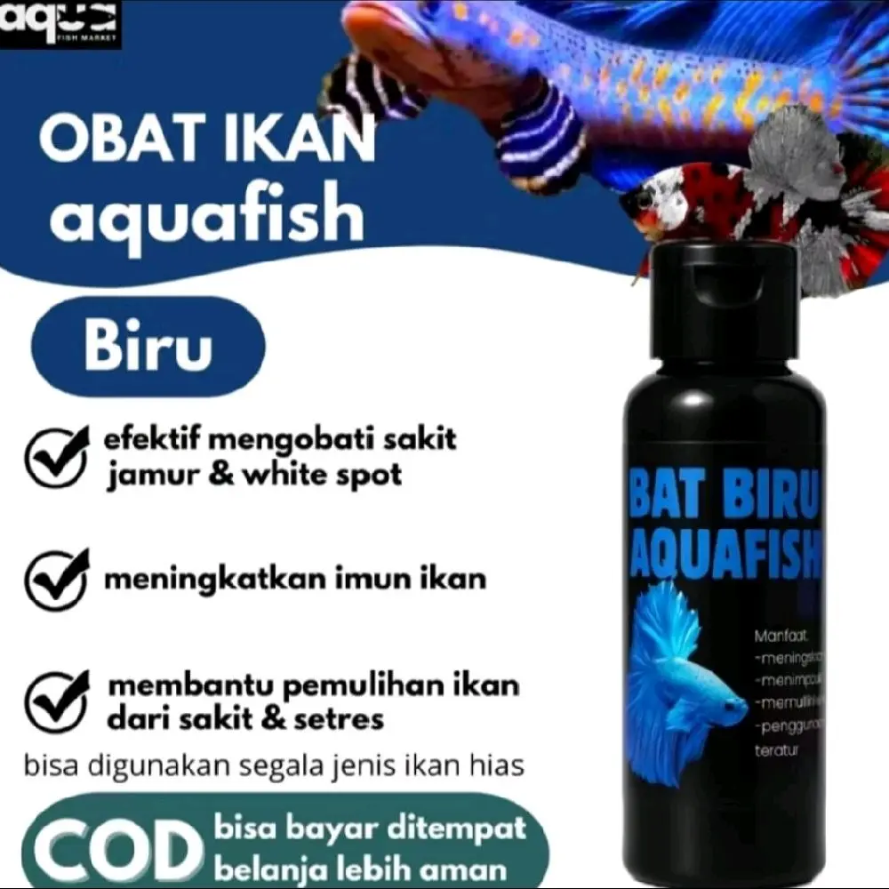 OBAT PERAWATAN SEGALA JENIS IKAN AQUAFISH BIRU
