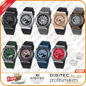 DIGITEC DAS 2119 / DAS-2119 / DAS2119 STEEL Watch ORIGINAL Jam Stainless