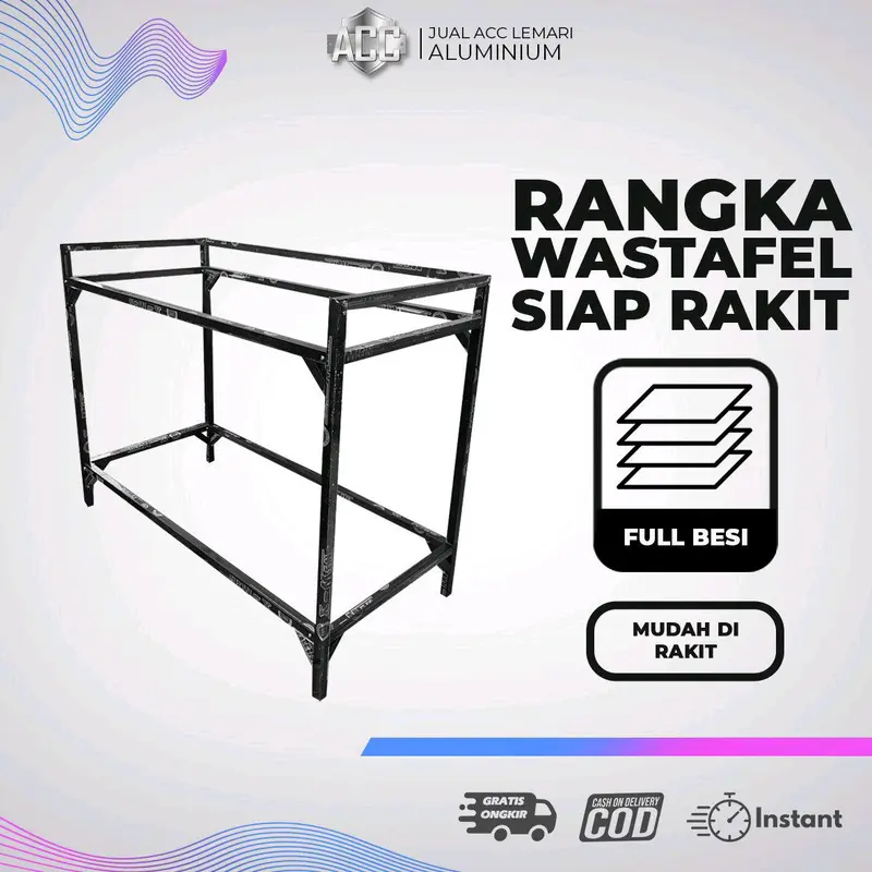 rangka wastafel 50cm 75cm 86cm 96cm siap di rakit (HARAP BACA DESKRIPSI) 0