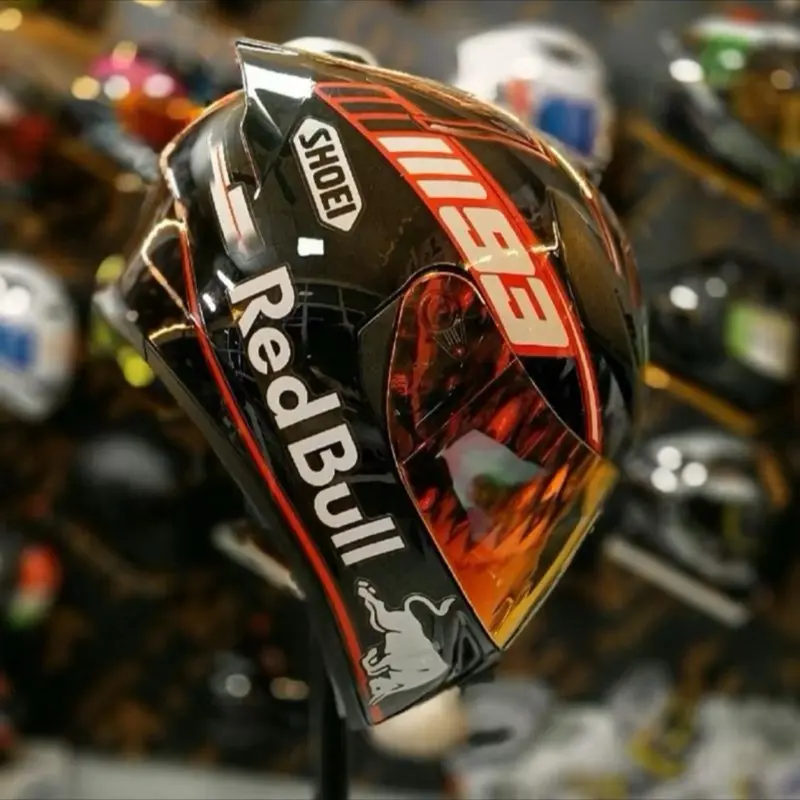 Mũ bảo hiểm fullface Royal M138B Helmet màu trơn va tem redbull  - 6