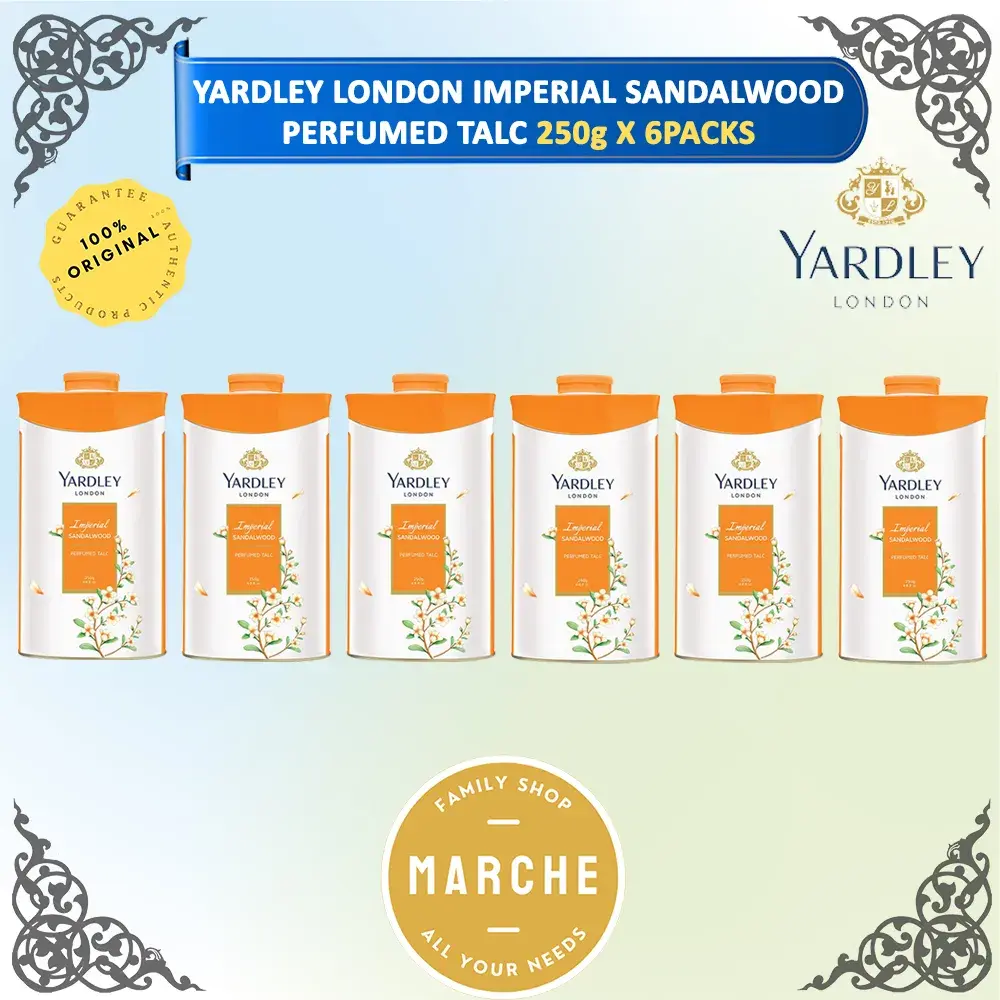YARDLEY LONDON Imperial Sandalwood Perfumed Talc 250g #Marche Family Shop# Body Care Powder Body Care Powder