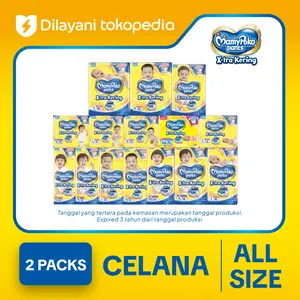 2 Ball MamyPoko Pants X-tra Kering - Popok Celana Twin Pack