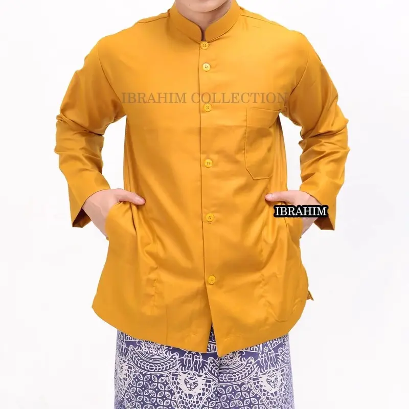 Al Karim - Koko Dewasa Muslim lengan Panjang Nyaman dipakai  pakaian Muslim 8