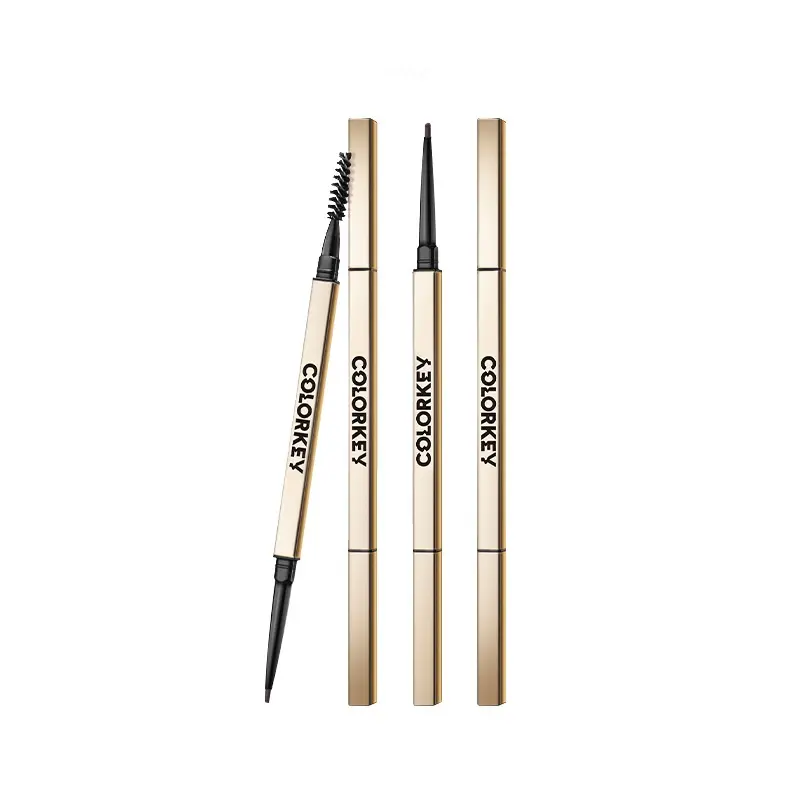 Colorkey Gold Chopsticks and Eyebrow Pencil Waterproof, Sweatproof, Durable and Non Fading Suitable for Various Hair Colors, Easy to Outline Natural and Exquisite Eyebrow Shapes