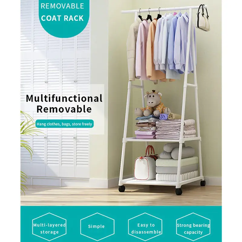 COD LACOOK Rak Baju Model Segitiga / Rak Triangle Dengan Roda 1