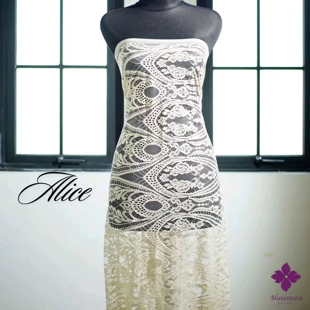 [ALICE] PREMIUM Brokat Semi Francis Dopp Solid ( Ukuran Jumbo 260x145cm) Perancis Grade A Lembut
