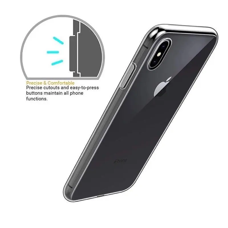 IPHONE 16 16 PLUS 16 PRO 16 PRO MAX 15 15 PLUS 15 PRO 15 PRO MAX X XS XR XS MAX 11 11 PRO 11 PRO MAX 12 Pro Max 13 Pro max 14 PRO MAX Mini Sotfcase Bening Clear Case Silikon Transparan 2MM 5