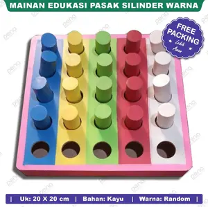 Pasak warna - Mainan edukasi Belajar Kayu