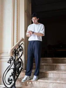 Tryst - Lancelot Straight Pants | Celana Kerja Pria | Straight Pants Formal | Bahan Semiwool Premium | Celana Kantor Nyaman Stylish | Celana Panjang Polos Dewasa