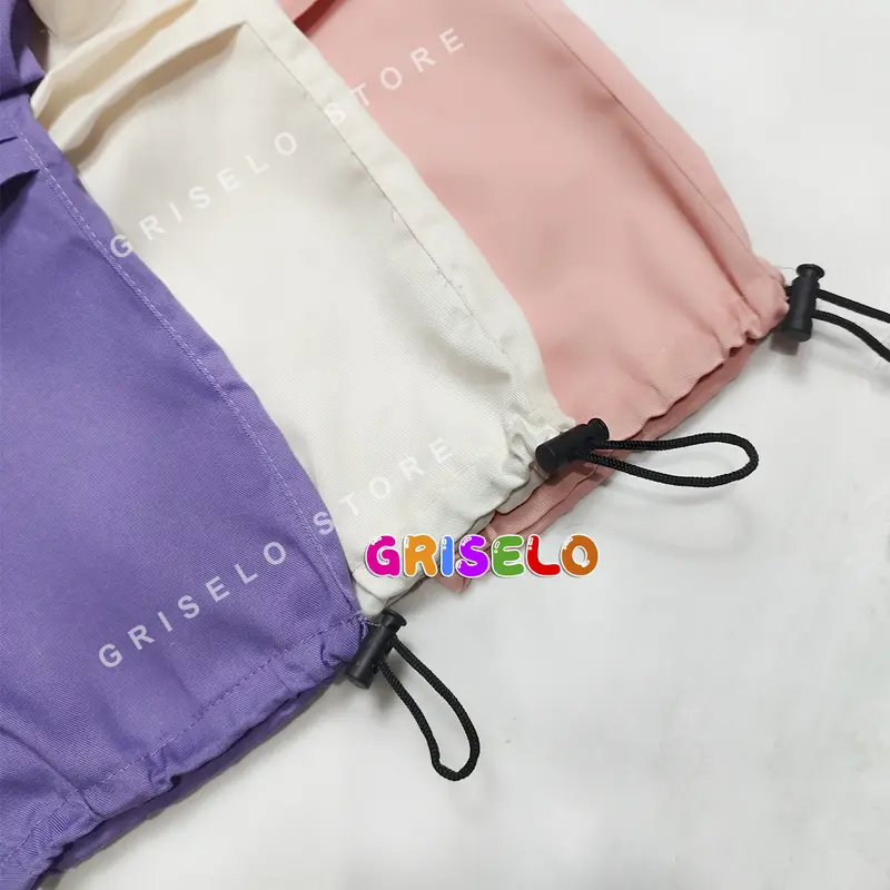 One Set Setelan Anak Perempuan Yoona Cargo Pants dan Kaos Karakter Lucu Usia 1-13 Tahun Unisex 8
