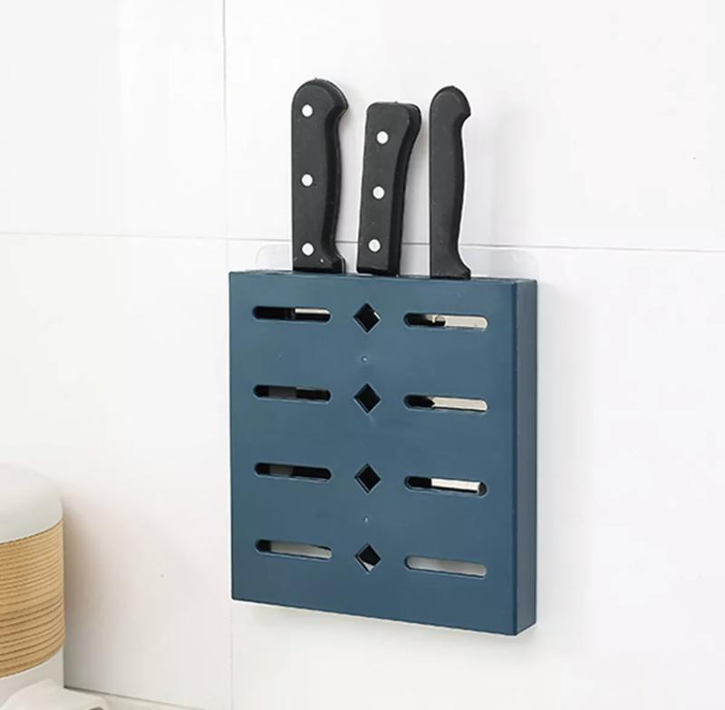 Product Introduction of [SG SELLER] Wall-Mounted Adhesive Drain Knife Rack Holder Storage Container Cutlery Organizer for Kitchen 3