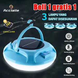 Acciaiie Lampu Emergency Gantung Solar Panel  UFO Outdoor dengan Dual Pengisian USB 300W/400w Multifungsi Darurat Lampu Camping Lamp