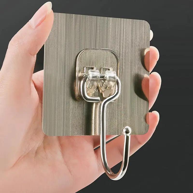 Combo 20 Móc Dán Tường Inox Mẫu Mới Dính Siêu Chắc Chịu Lực Tốt, Móc Treo Vật…
