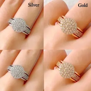 Cincin Titanium Anti Karat GoldDan Silver Perhiasan wanita Elegan Terbaru Rings
