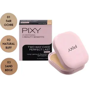 Pixy UV Whitening 4 Beauty Benefits Twc Perpect Last Refil 01 Fair Ochre 02 Natural Buff 03 Sand Beige