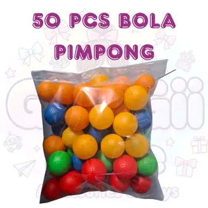 Bola Pimpong Plastik (50 Pcs) Bola Mandi Bola Ukuran Kecil Ball Outdoor