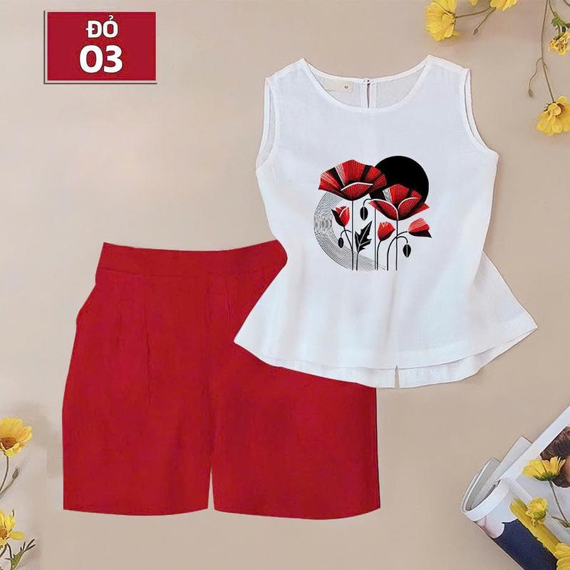  Set “Nắng Hạ” – Sát Nách Mát Mẻ Quần Đũi Đầy Màu SET bộ đồ đũi nữ hàng đẹp loại 1 