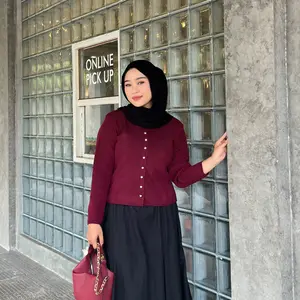 HAYLOOK.ID Arsya Cardy Top - Kardigan Pakaian Rajut Atasan Wanita - Cardigan Knitewear Kancing Baju Lebaran