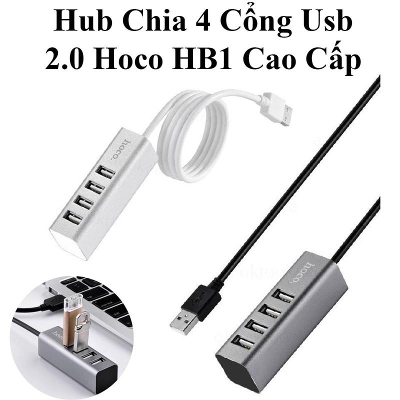 Hub Usb Hoco Hb1 Với 4 Cổng USB 2.0 Dây Dài 80cm