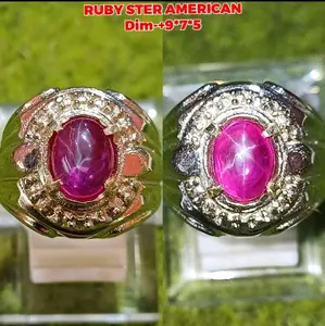Batu  Amerika pink Ster - Batu Mulia Asli Amerika Ring