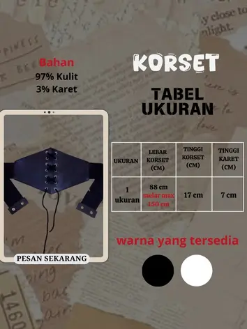 Korset Belt Wanita Girdle Waist Wide Korean Style Sabuk Tali Strap Hitam Aksesoris Karet 8